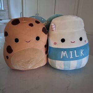 NWT Squishmallows Official Kellytoy 8 Inches Milk and Cookies Nelly and Neeona